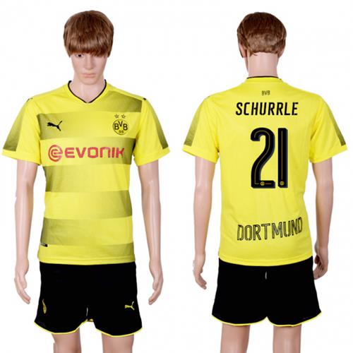 Dortmund #21 Schurrle Home Soccer Club Jersey